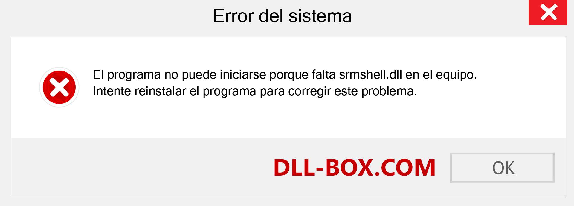 ¿Falta el archivo srmshell.dll ?. Descargar para Windows 7, 8, 10 - Corregir srmshell dll Missing Error en Windows, fotos, imágenes